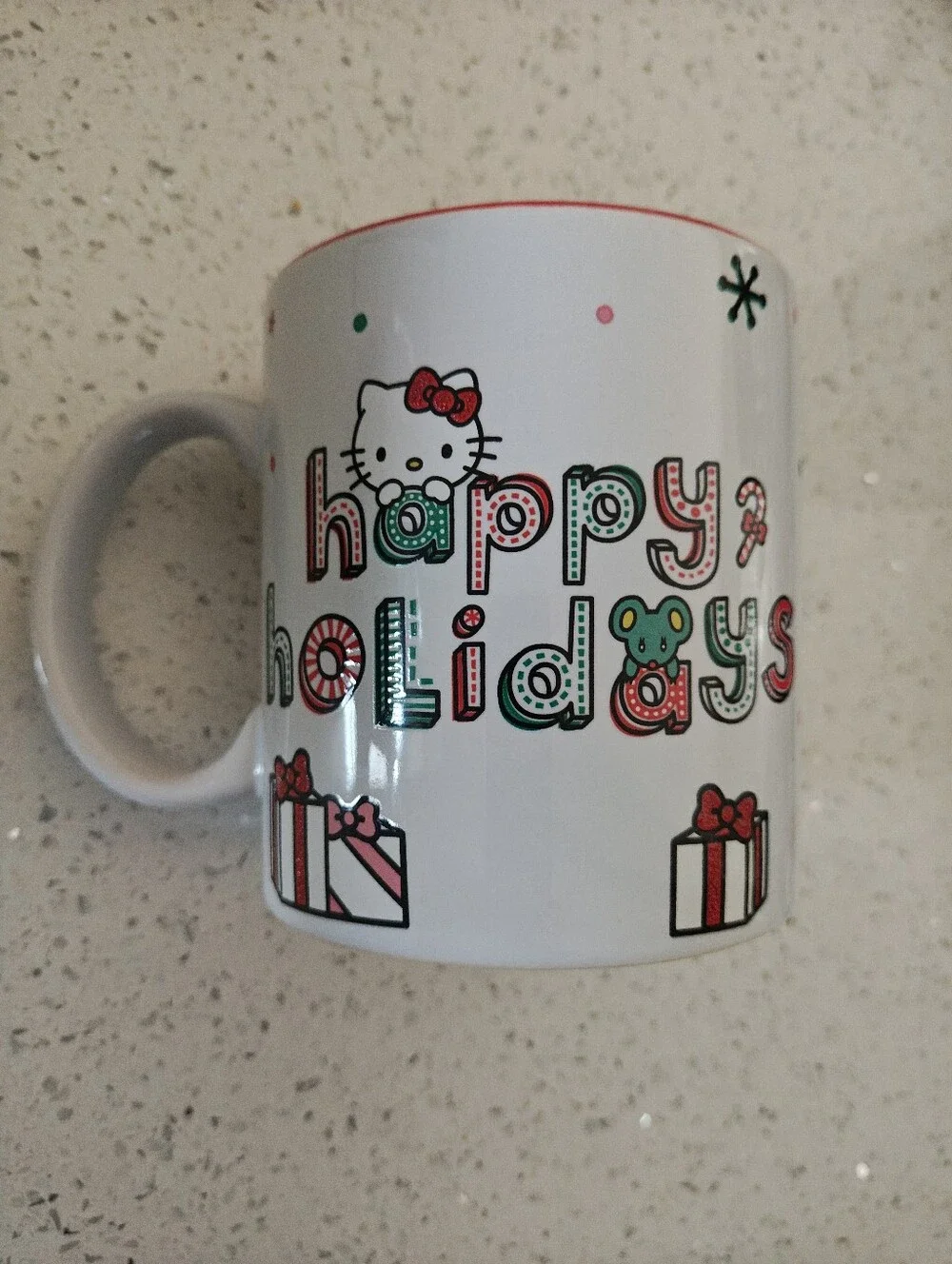 Sanrio Hello Kitty 2024 Christmas Happy Holidays 20 oz Ceramic Coffee Mug